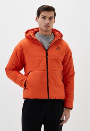 Куртка утепленная PUMA. Цвет: оранжевый