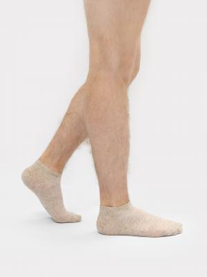 Носки мужские укороченные бежевые с сеткой Mark Formelle. Цвет: бежевый лен