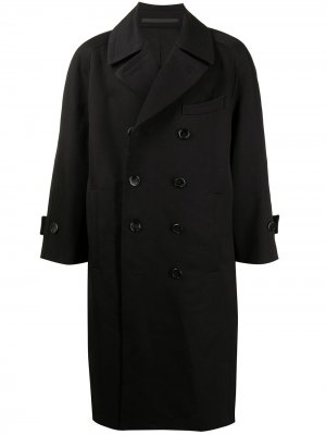 Двубортное пальто-кейп Signature SONGZIO. Цвет: черный