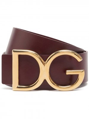 Ремень с пряжкой-логотипом DG Dolce & Gabbana. Цвет: красный
