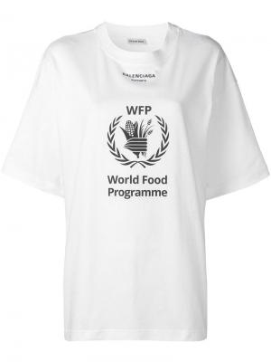 Футболка World Food Programme Balenciaga. Цвет: белый