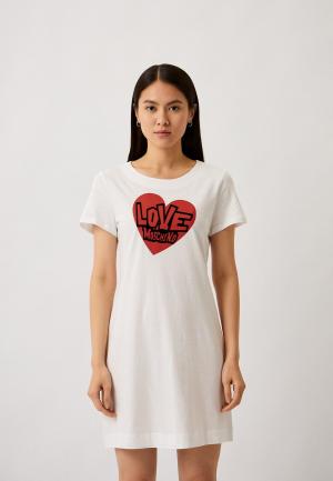 Платье Love Moschino. Цвет: белый