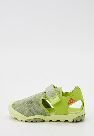 Сандалии adidas. Цвет: зеленый