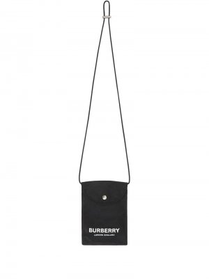 Чехол для телефона с логотипом и шнурком на шею Burberry. Цвет: черный