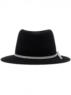 Шляпа федора Andre с логотипом Maison Michel. Цвет: черный