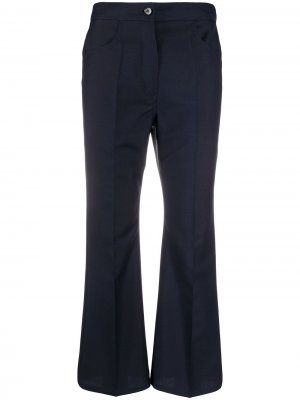Укороченные расклешенные брюки Jil Sander. Цвет: синий