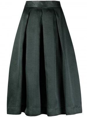 Плиссированная юбка миди Société Anonyme. Цвет: зеленый