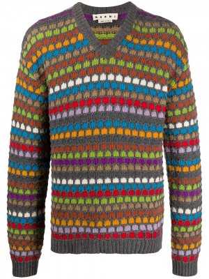 Вязаный свитер Marni. Цвет: серый