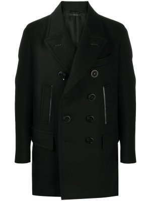 Двубортное пальто TOM FORD. Цвет: черный