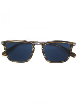 Квадратные солнцезащитные очки Brioni. Цвет: коричневый