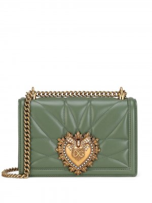 Сумка на плечо Devotion среднего размера Dolce & Gabbana. Цвет: зеленый