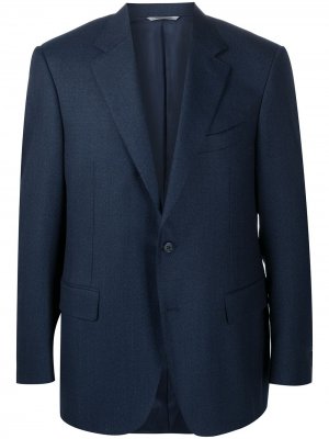 Однобортный приталенный пиджак Canali. Цвет: синий