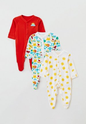 Комбинезоны 3 шт. Mothercare. Цвет: разноцветный