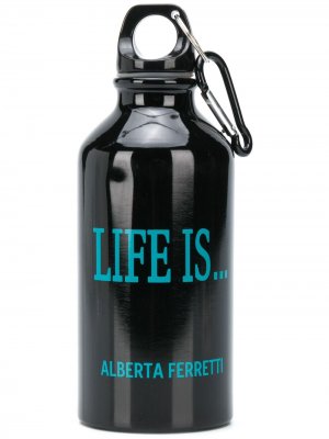 Бутылка для воды Life Is... Alberta Ferretti. Цвет: черный