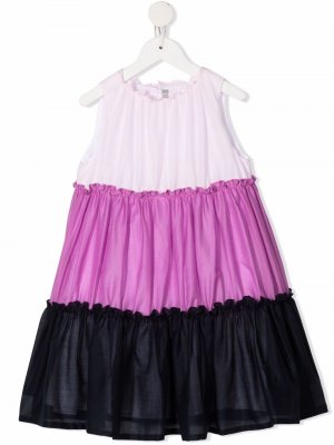 Платье с оборками Il Gufo. Цвет: розовый