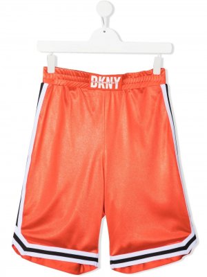 Баскетбольные шорты с логотипом Dkny Kids. Цвет: оранжевый