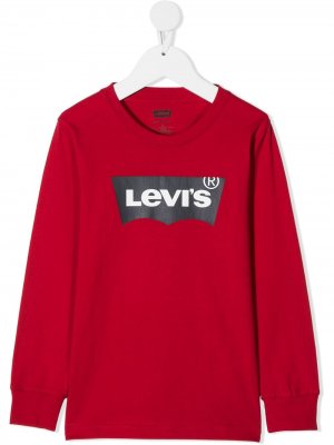 Levis Kids толстовка с логотипом Levi's. Цвет: красный