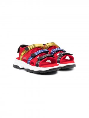 Сетчатые сандалии с логотипом Dolce & Gabbana Kids. Цвет: красный