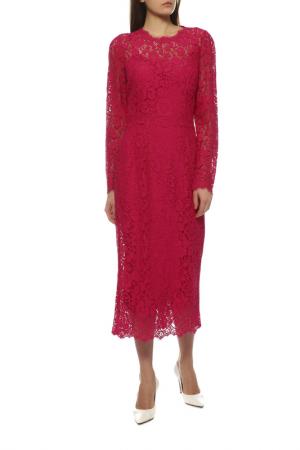 Платье DOLCE&GABBANA. Цвет: темно-розовый