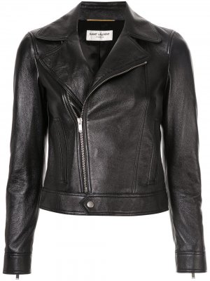 Байкерская куртка Saint Laurent. Цвет: черный