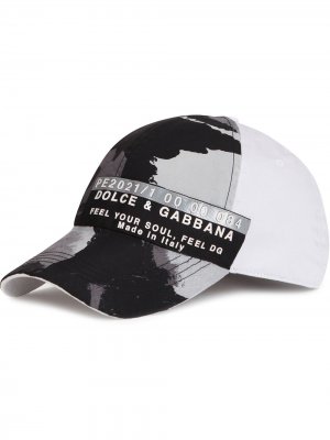 Камуфляжная кепка с логотипом Dolce & Gabbana. Цвет: белый