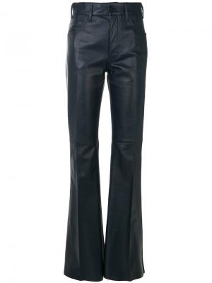 Расклешенные байкерские брюки Prada. Цвет: синий