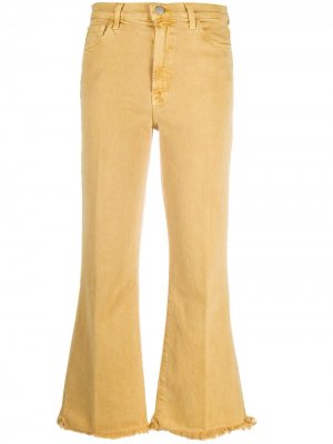 Расклешенные джинсы Julia с завышенной талией J Brand. Цвет: желтый
