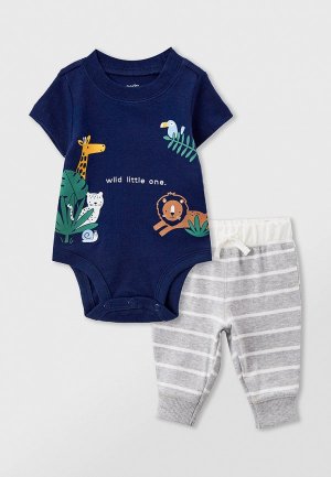 Боди и брюки Carter’s. Цвет: разноцветный