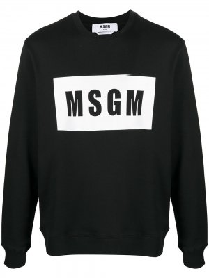 Толстовка с логотипом MSGM. Цвет: черный