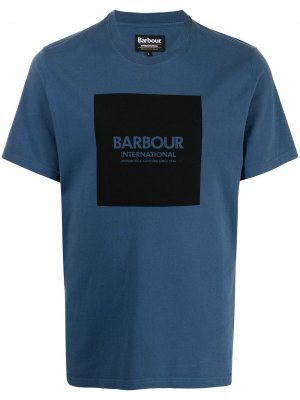 Футболка с логотипом Barbour. Цвет: синий
