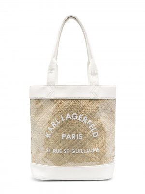 Прозрачная пляжная сумка Karl Lagerfeld Kids. Цвет: нейтральные цвета
