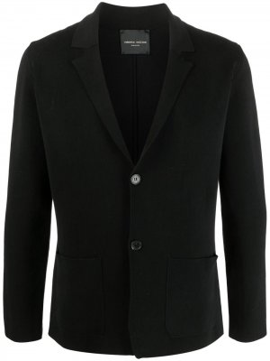 Однобортный пиджак Roberto Collina. Цвет: черный