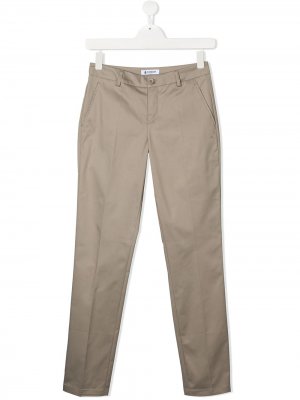 Прямые брюки с заниженной талией Dondup Kids. Цвет: нейтральные цвета
