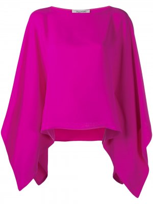 Блузка-кейп с драпировкой Valentino. Цвет: розовый