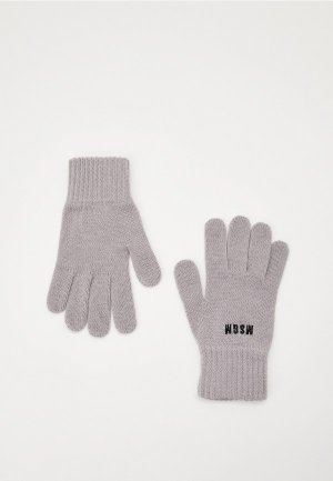 Перчатки MSGM. Цвет: серый