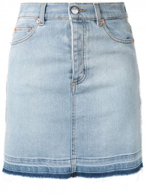 Джинсовая юбка мини с полосками сбоку Zadig&Voltaire. Цвет: синий