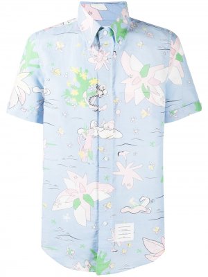 Рубашка с короткими рукавами Thom Browne. Цвет: синий