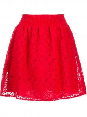 Многослойная юбка Alberta Ferretti. Цвет: красный
