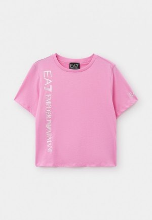 Футболка EA7. Цвет: розовый
