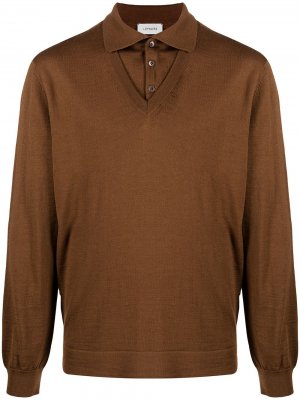 Многослойная рубашка поло Lemaire. Цвет: коричневый