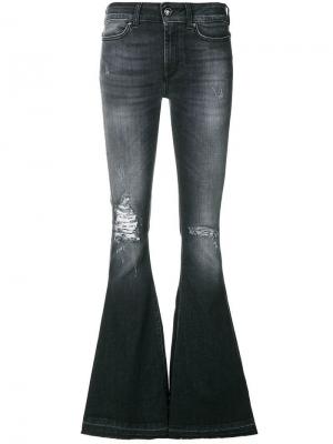 Рваные расклешенные джинсы Dondup. Цвет: черный
