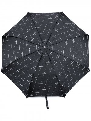 Зонт с логотипом Balenciaga. Цвет: черный