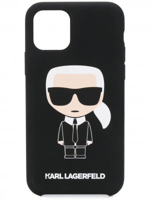Чехол Ikonik для iPhone 11 Pro с логотипом Karl Lagerfeld. Цвет: черный