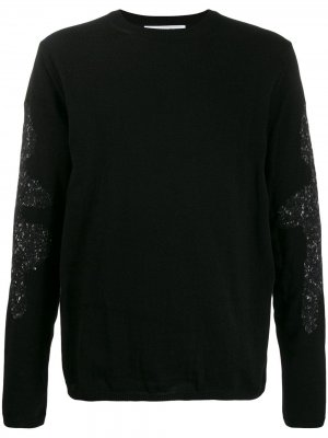 Трикотажный свитер с контрастными вставками Comme Des Garçons Shirt. Цвет: черный