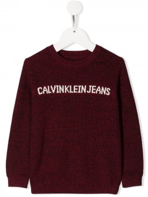 Свитер с логотипом Calvin Klein Kids. Цвет: красный