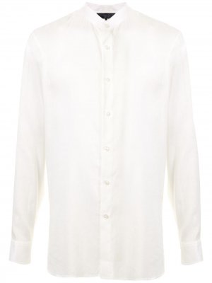 Рубашка с воротником-стойкой Shanghai Tang. Цвет: белый