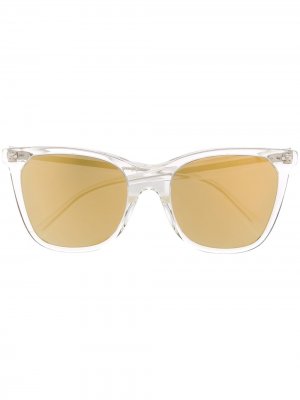 Затемненные солнцезащитные очки в квадратной оправе Celine Eyewear. Цвет: нейтральные цвета