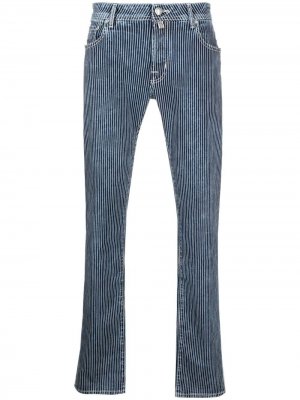 Полосатые джинсы прямого кроя Jacob Cohen. Цвет: синий