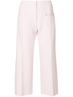 Широкие укороченные брюки Carven. Цвет: розовый
