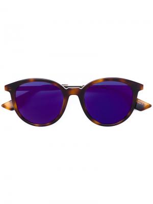 Солнцезащитные очки в округлой оправе Mcq By Alexander Mcqueen Eyewear. Цвет: коричневый